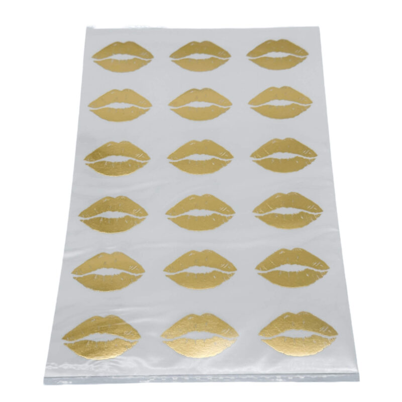 18 count live sentiments sheet with gold kiss imprint designs for roses and plants