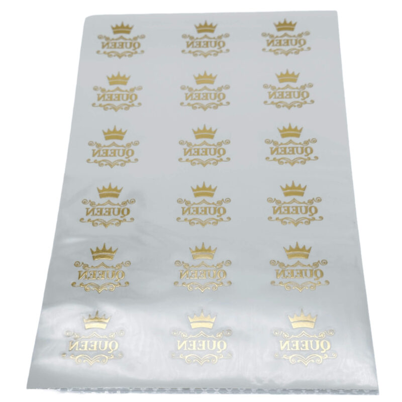 18 count live sentiments sheet with Queen gold foil designs for roses and plants